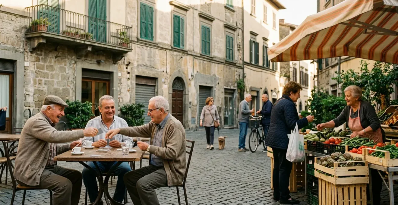 Momento autentico di vita quotidiana italiana lontano dai circuiti turistici tradizionali