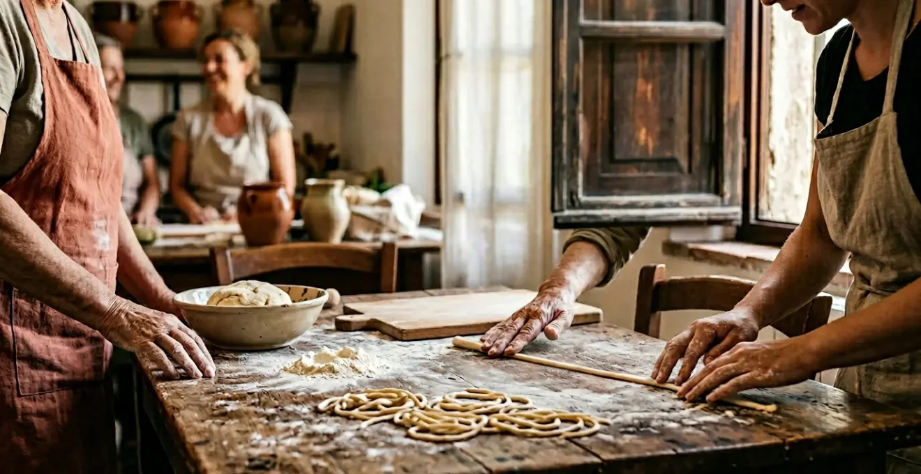 Persona che partecipa a un'iniziativa culturale locale italiana, immersa nella comunità